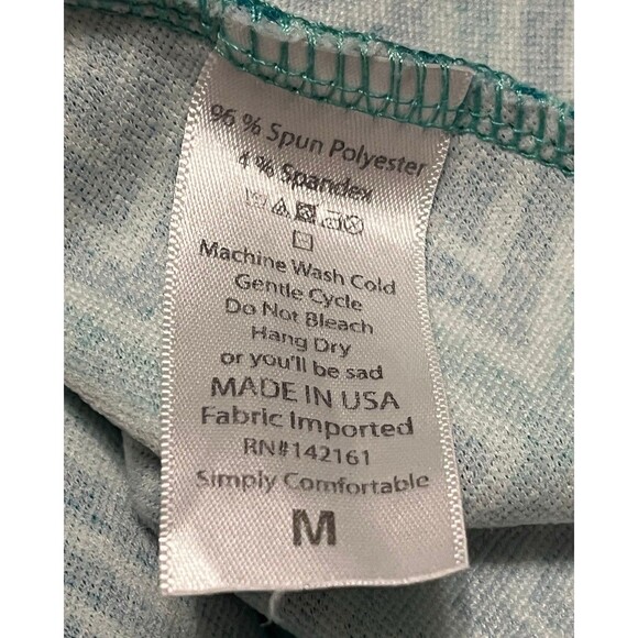 LuLaRoe Nicole Dress Teal Turquoise Geometric Print Sz M Excellent Condition - Picture 3 of 8